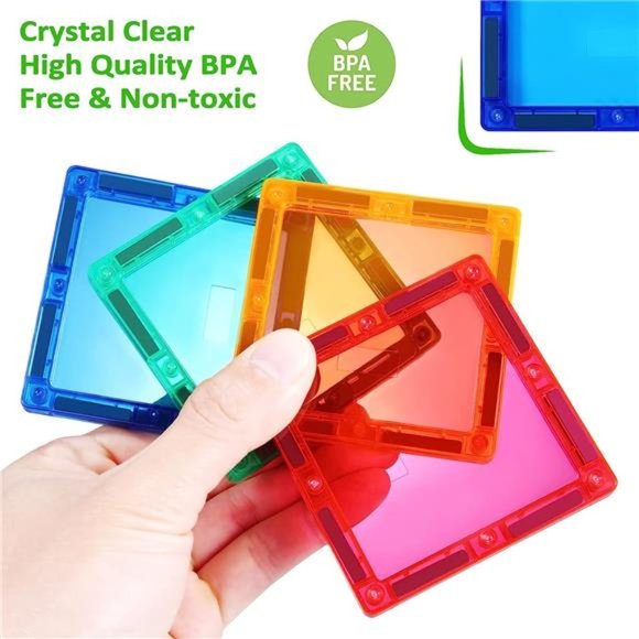 Magnetic Tiles for Kids 3D Magnet Building Tiles Set STEM Learning Toys Magnetic - Picture 3 of 6